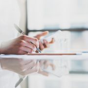 Photo woman working new startup project modern office